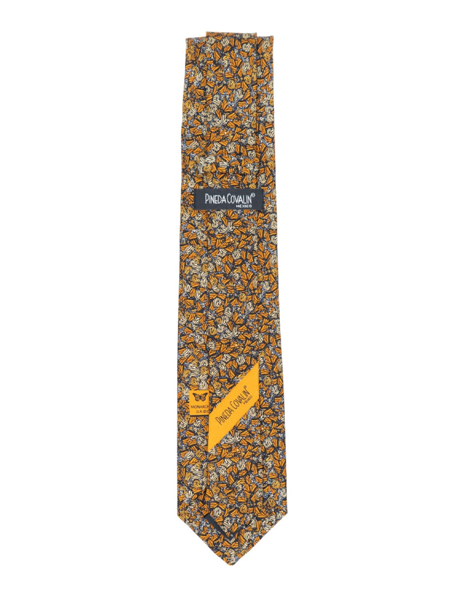 Corbata Mariposa Monarca regular de seda estampado para hombre 3