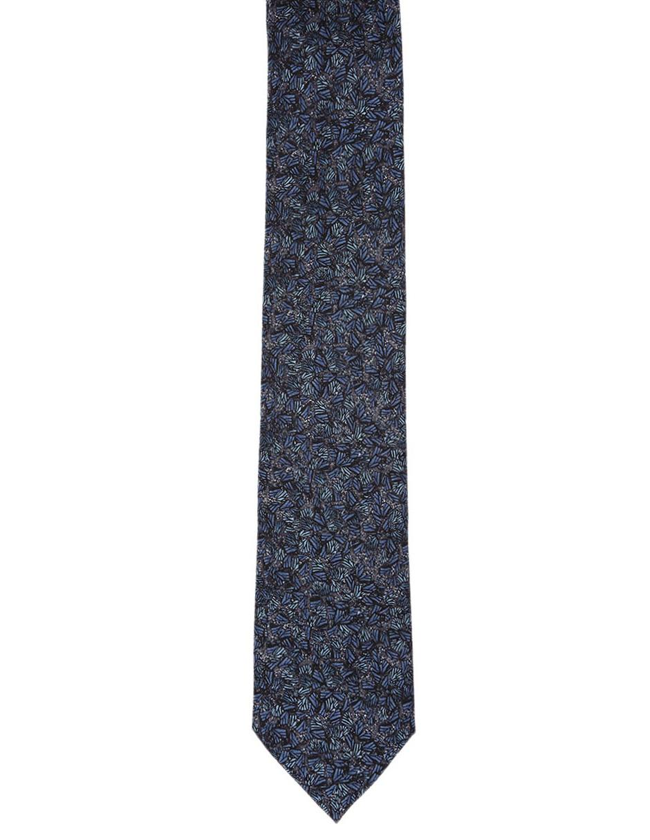Corbata regular de seda estampado para hombre