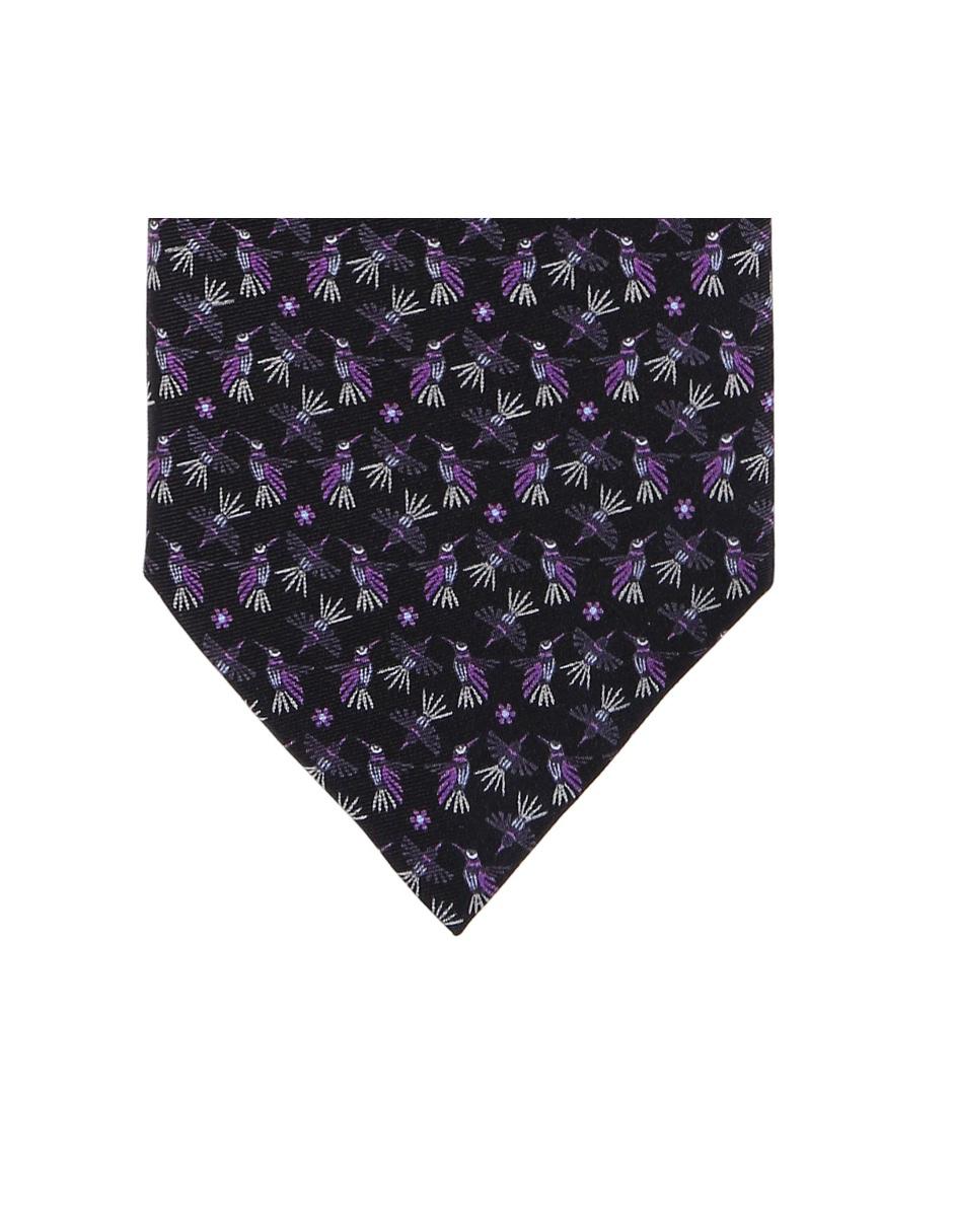 Corbata regular de seda estampado para hombre