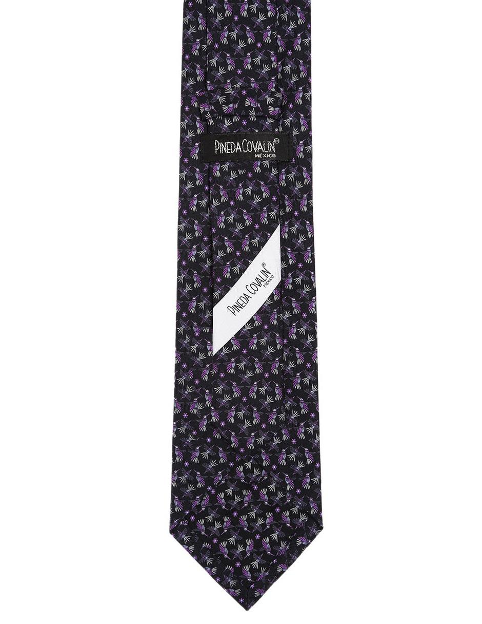 Corbata regular de seda estampado para hombre 2
