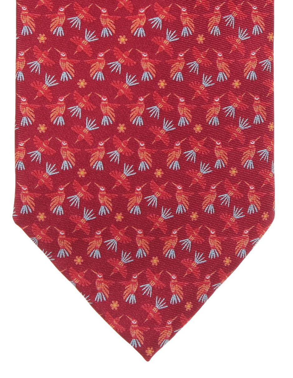 Corbata regular de seda estampado para hombre