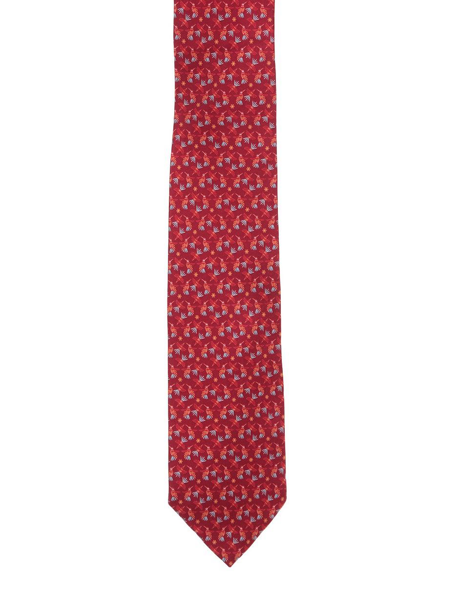 Corbata regular de seda estampado para hombre 3