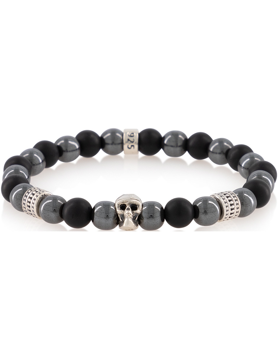 Pulsera de plata con perla acabado mate Pulsera de plata con perla acabado mate