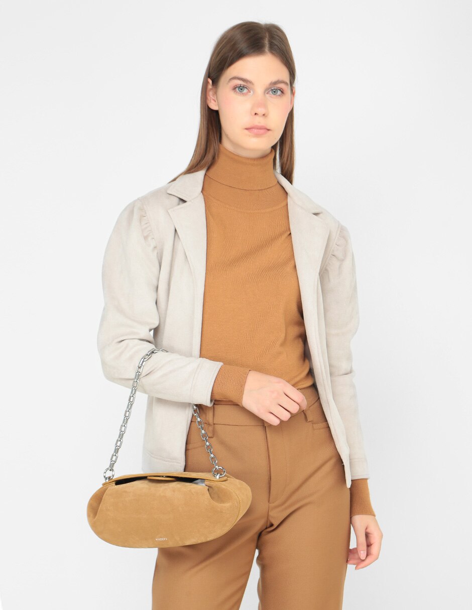 Bolsa shoulder de gamuza para mujer 6