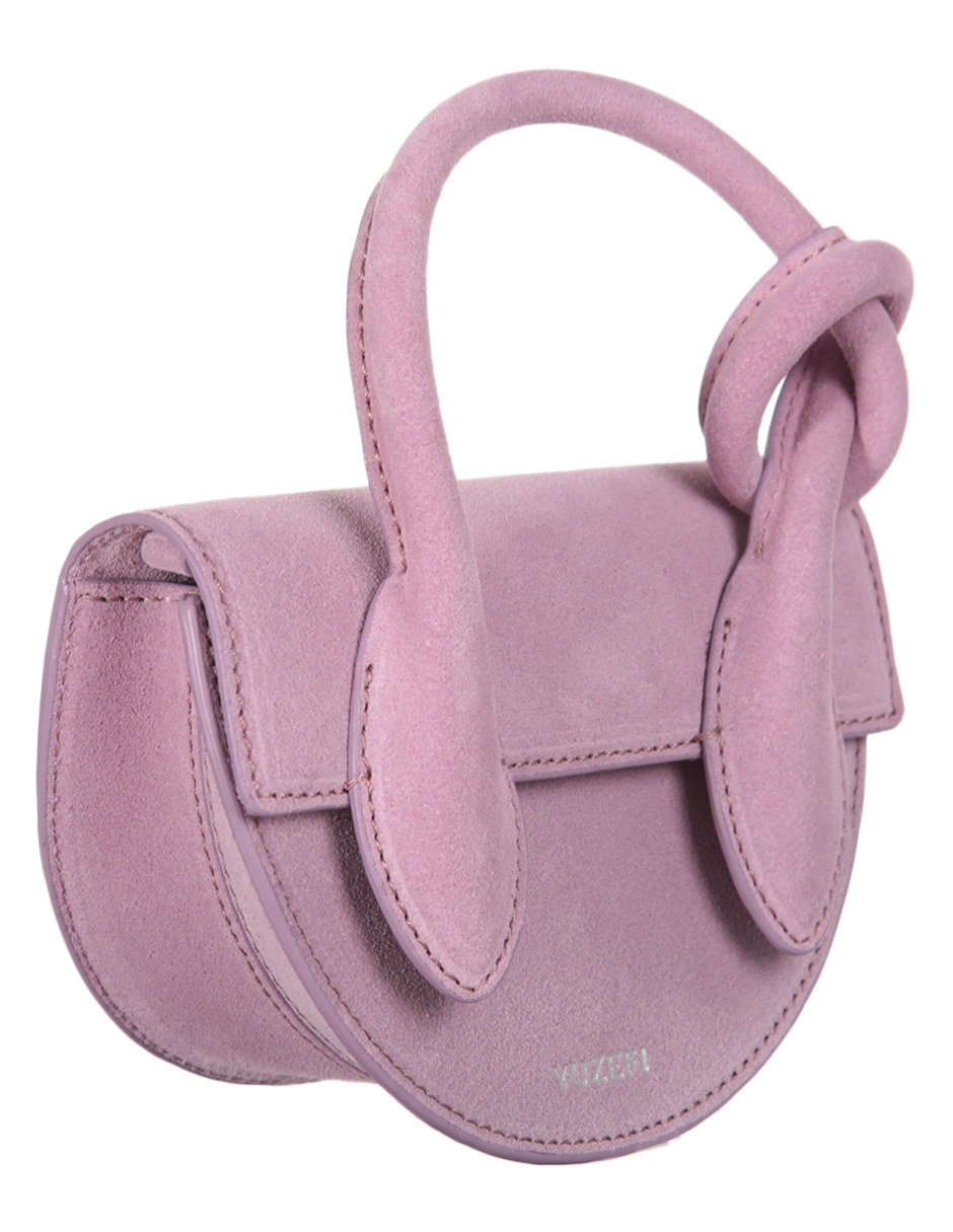 Bolsa bowler de gamuza para mujer 5