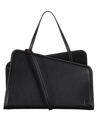 Bolsa satchel de piel para mujer