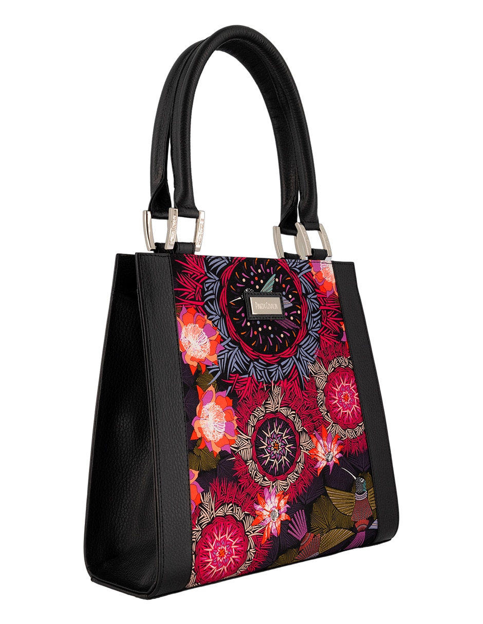 Bolsa satchel de seda para mujer