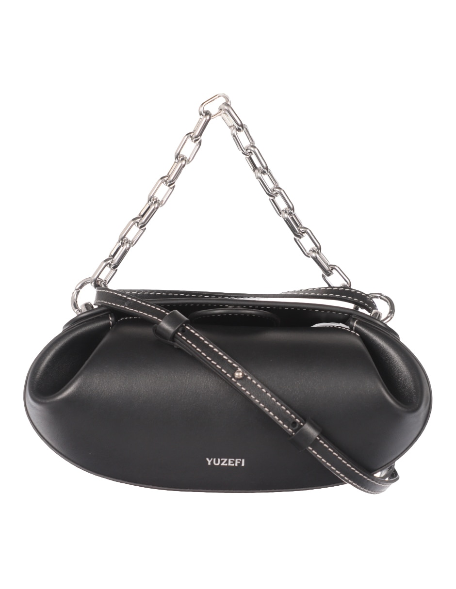 Bolsa satchel Dinner Roll de piel para mujer 4