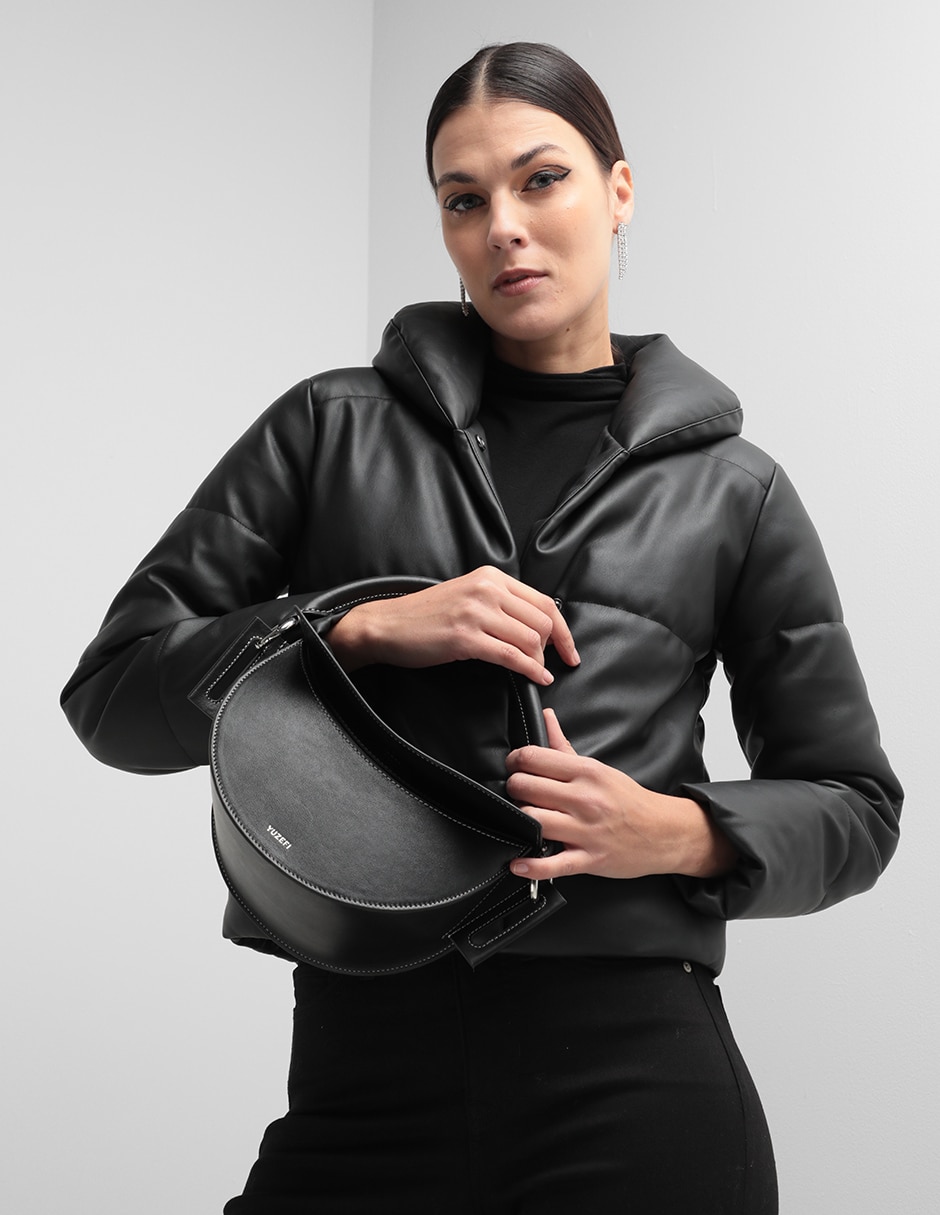 Bolsa flap Dip de piel para mujer 2