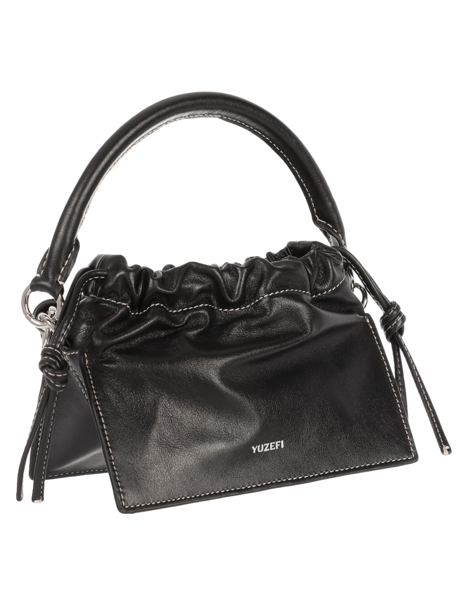 Bolsa satchel Mini Bom de piel para mujer 5
