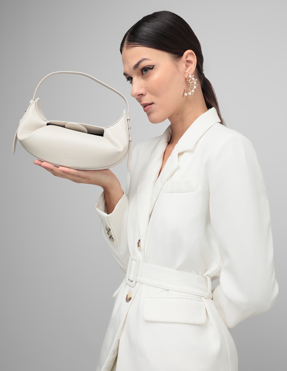Bolsa flap Mini Fortune Cookie de piel para mujer 2