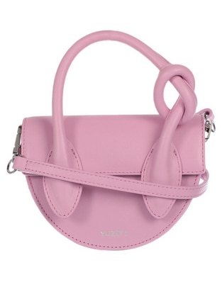 Bolsa flap Mini Pretzel de piel para mujer