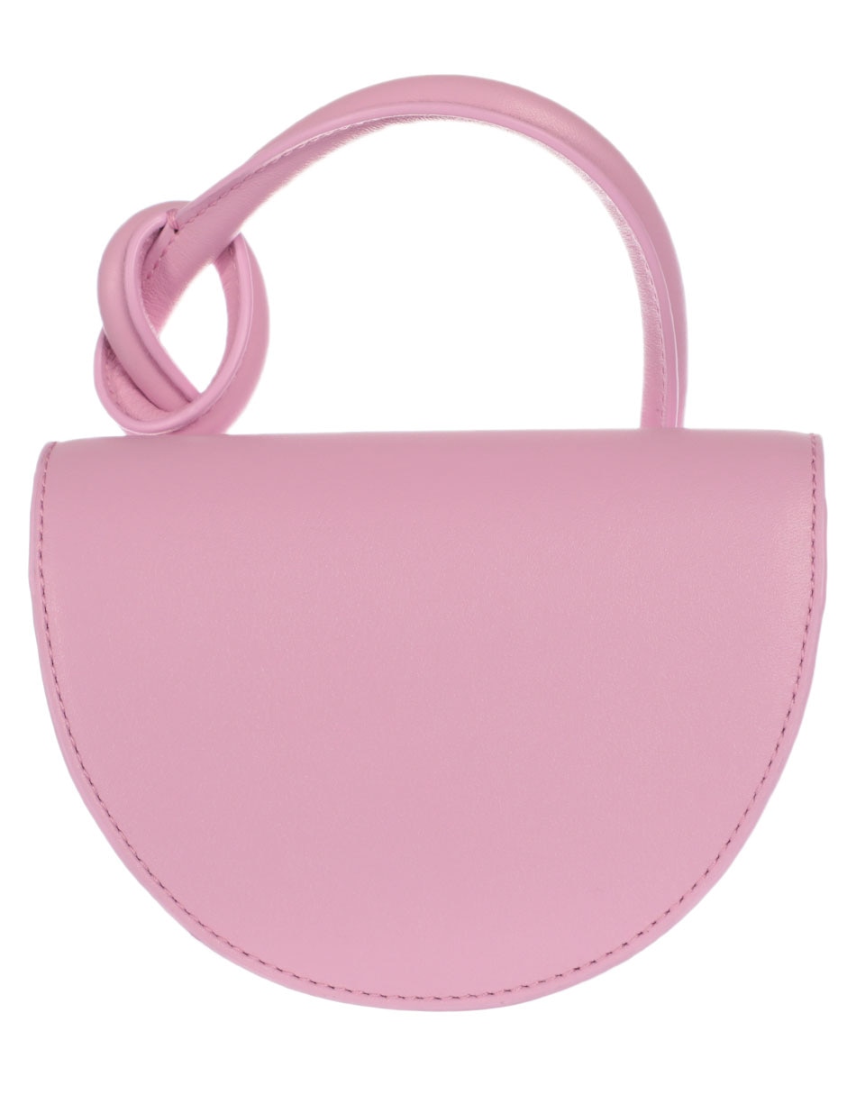 Bolsa flap Mini Pretzel de piel para mujer 4