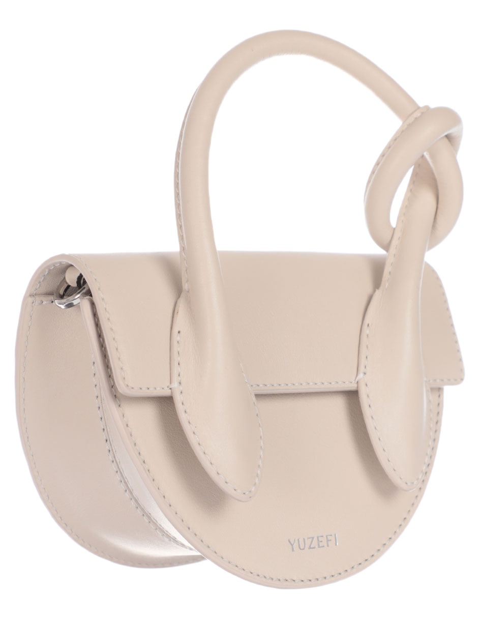 Bolsa crossbody Mini Pretzel de piel para mujer 5