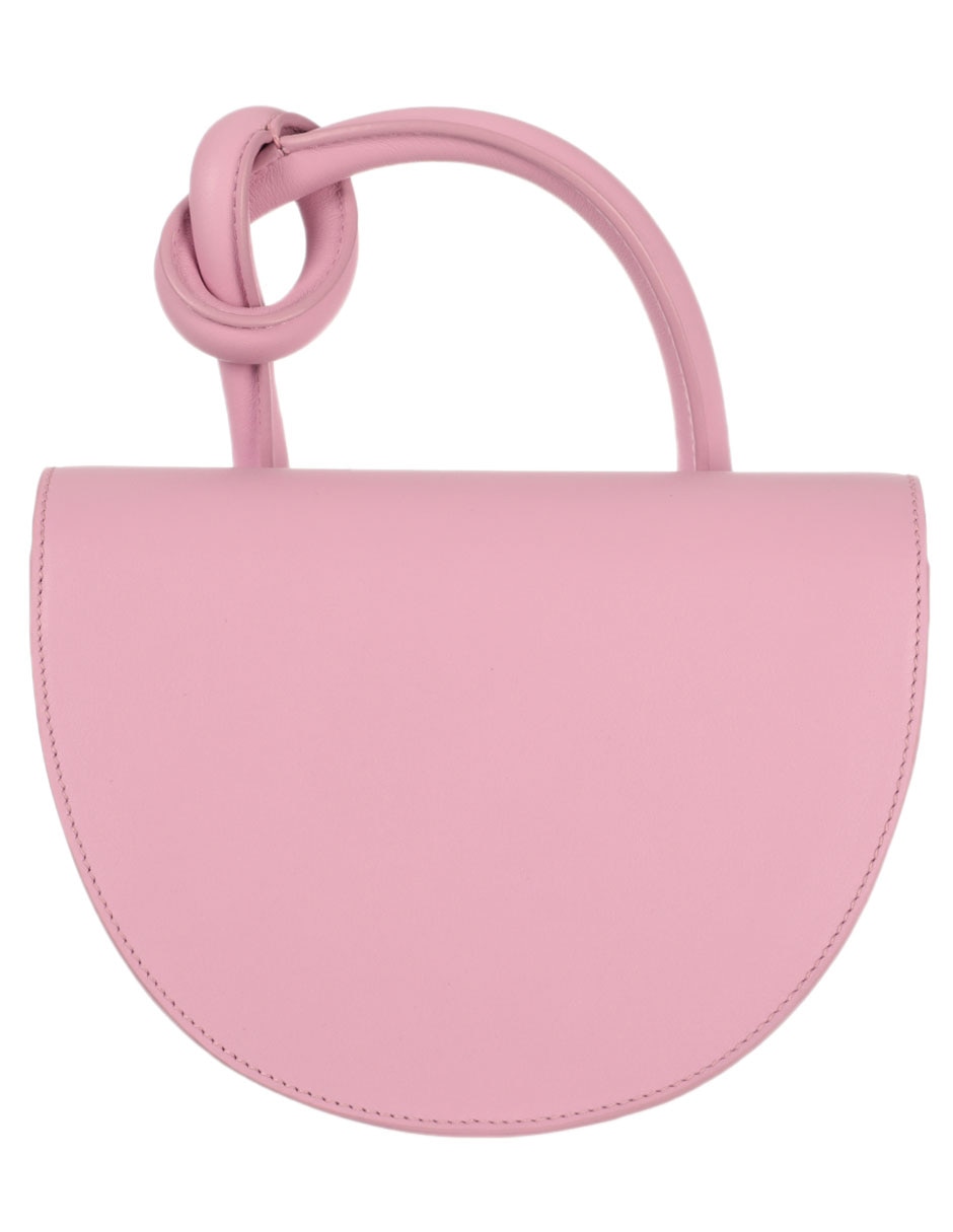 Bolsa flap Pretzel de piel para mujer 4