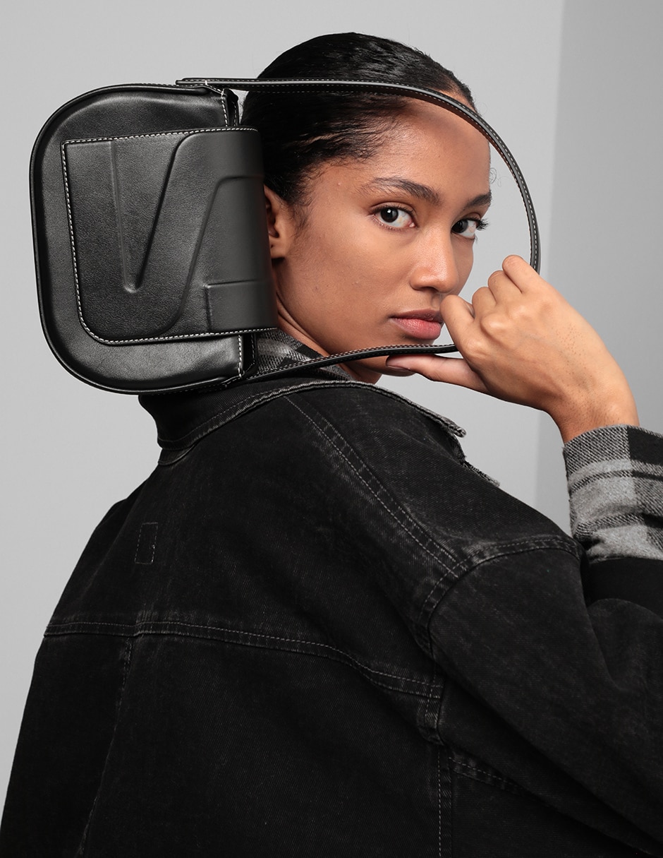 Bolsa flap Koko de piel para mujer