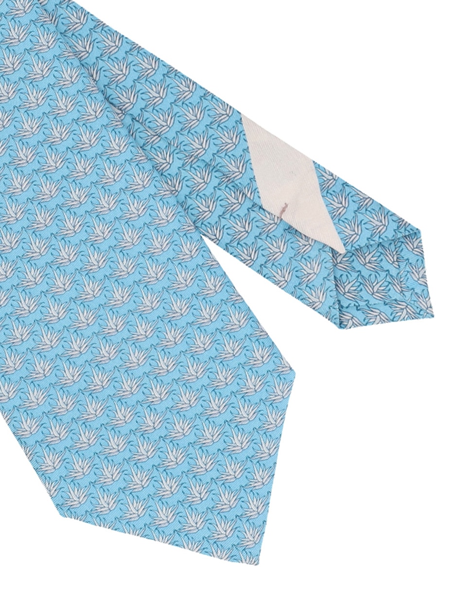 Corbata Agave y Maguey regular de seda estampado para hombre 3