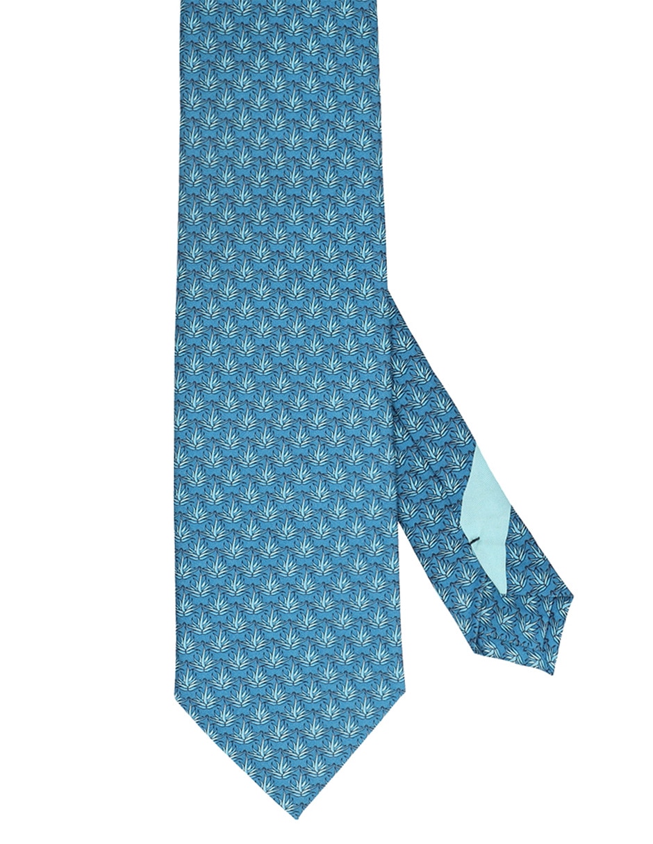 Corbata Agave 22 regular de seda estampado para hombre