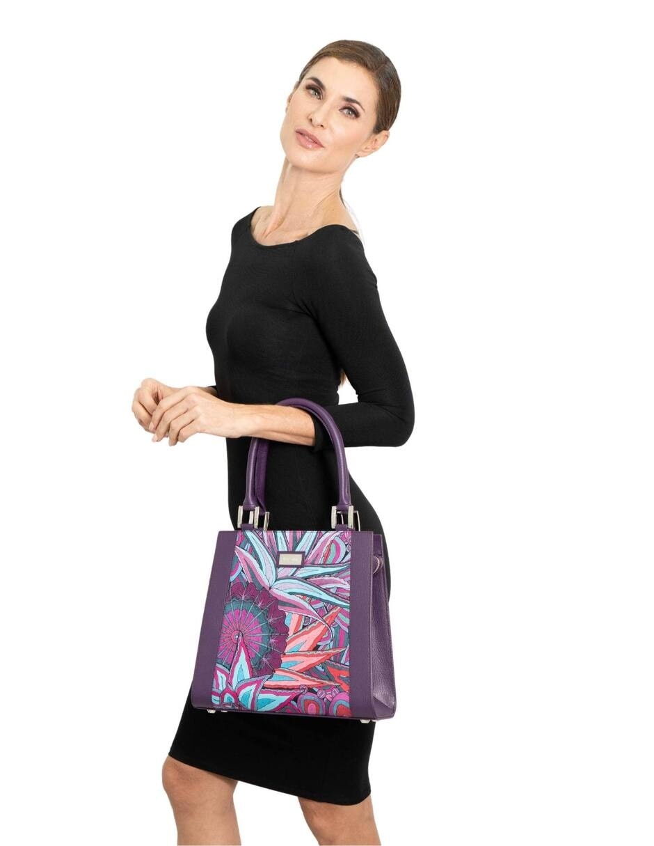 Bolsa satchel de piel para mujer 3