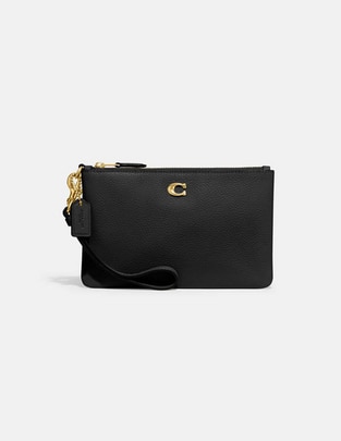 Bolsa wristlet Polished Pebble Leather de piel para mujer Bolsa wristlet Polished Pebble Leather de piel para mujer