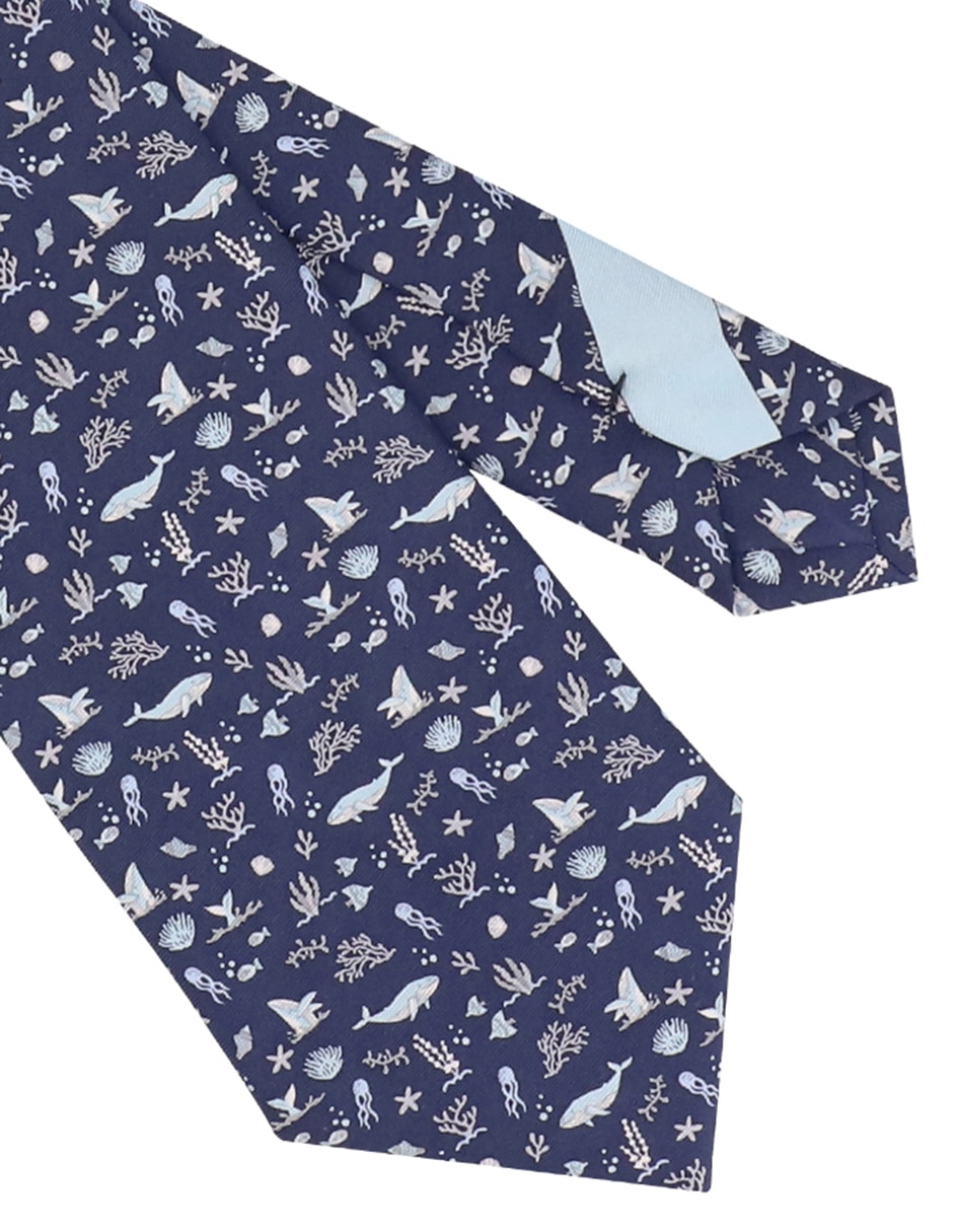 Corbata regular de seda estampado para hombre