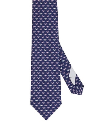 Corbata regular de seda estampado para hombre