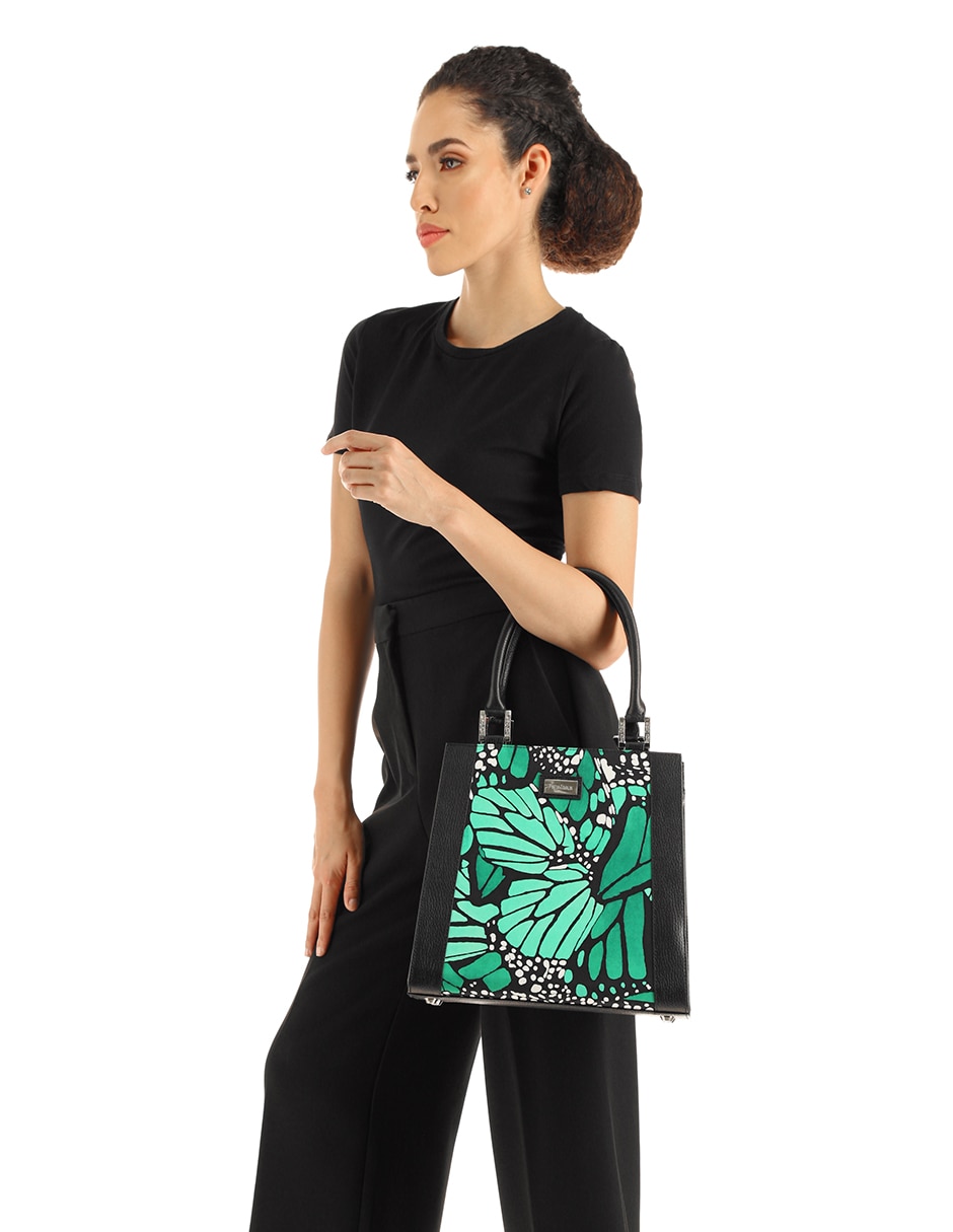 Bolsa satchel mariposa de piel para mujer