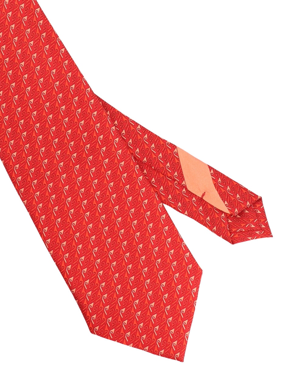 Corbata regular de seda estampado para hombre 2