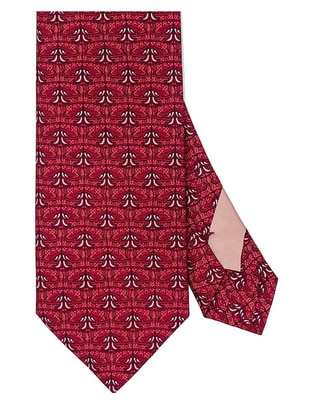 Corbata Pineda Covalin regular de seda estampado gráfico para hombre 1