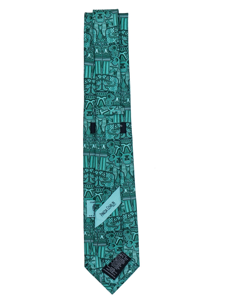 Corbata regular de seda estampado para hombre 3