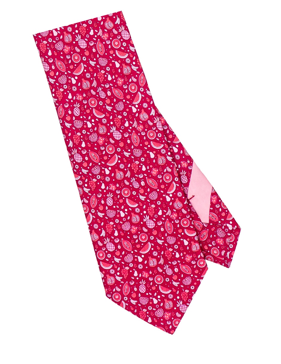 Corbata regular de seda estampado para hombre