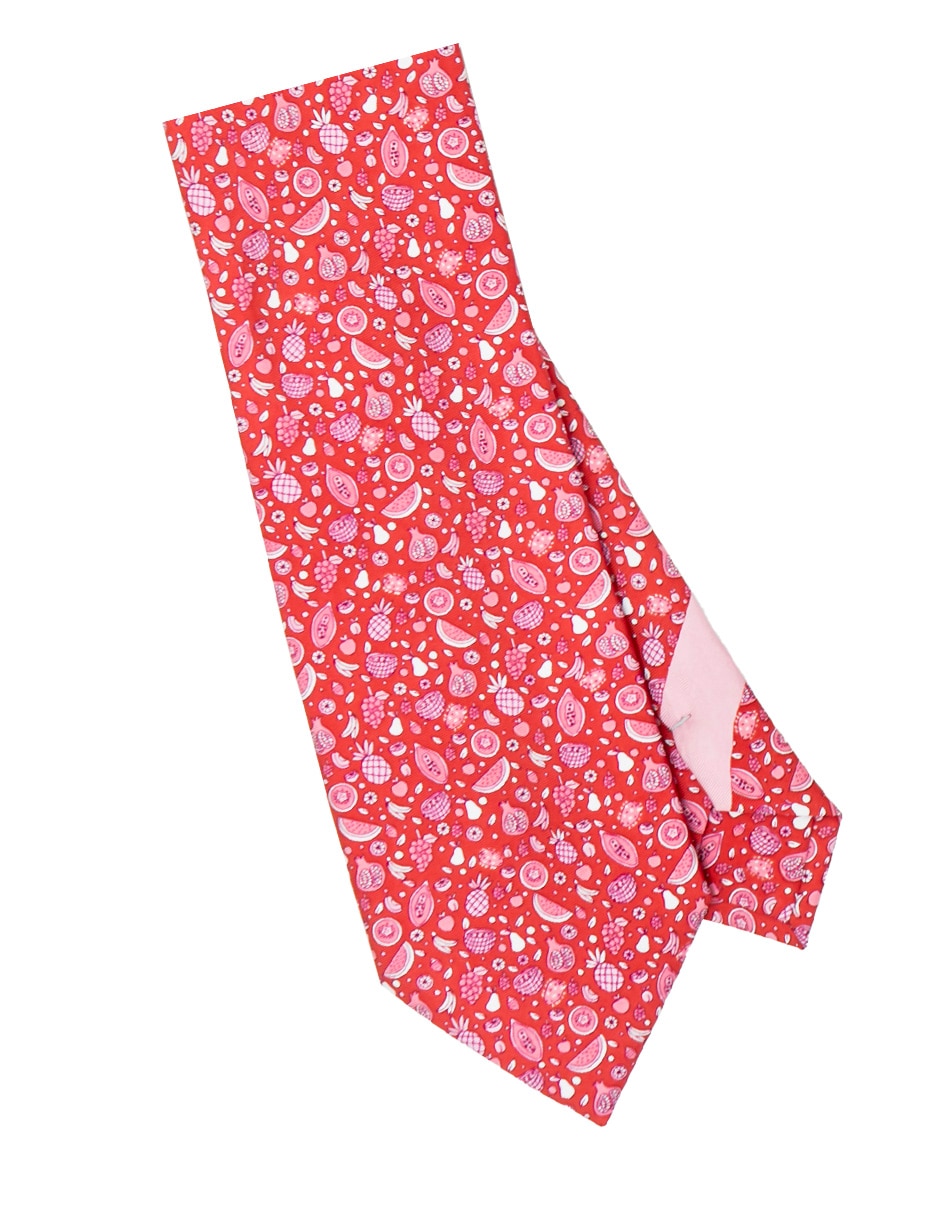 Corbata regular de seda estampado para hombre 2