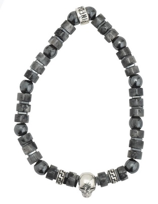 Pulsera Pineda Covalin de plata con hematita p 925 con acabado pulido Pulsera Pineda Covalin de plata con hematita p 925 con acabado pulido