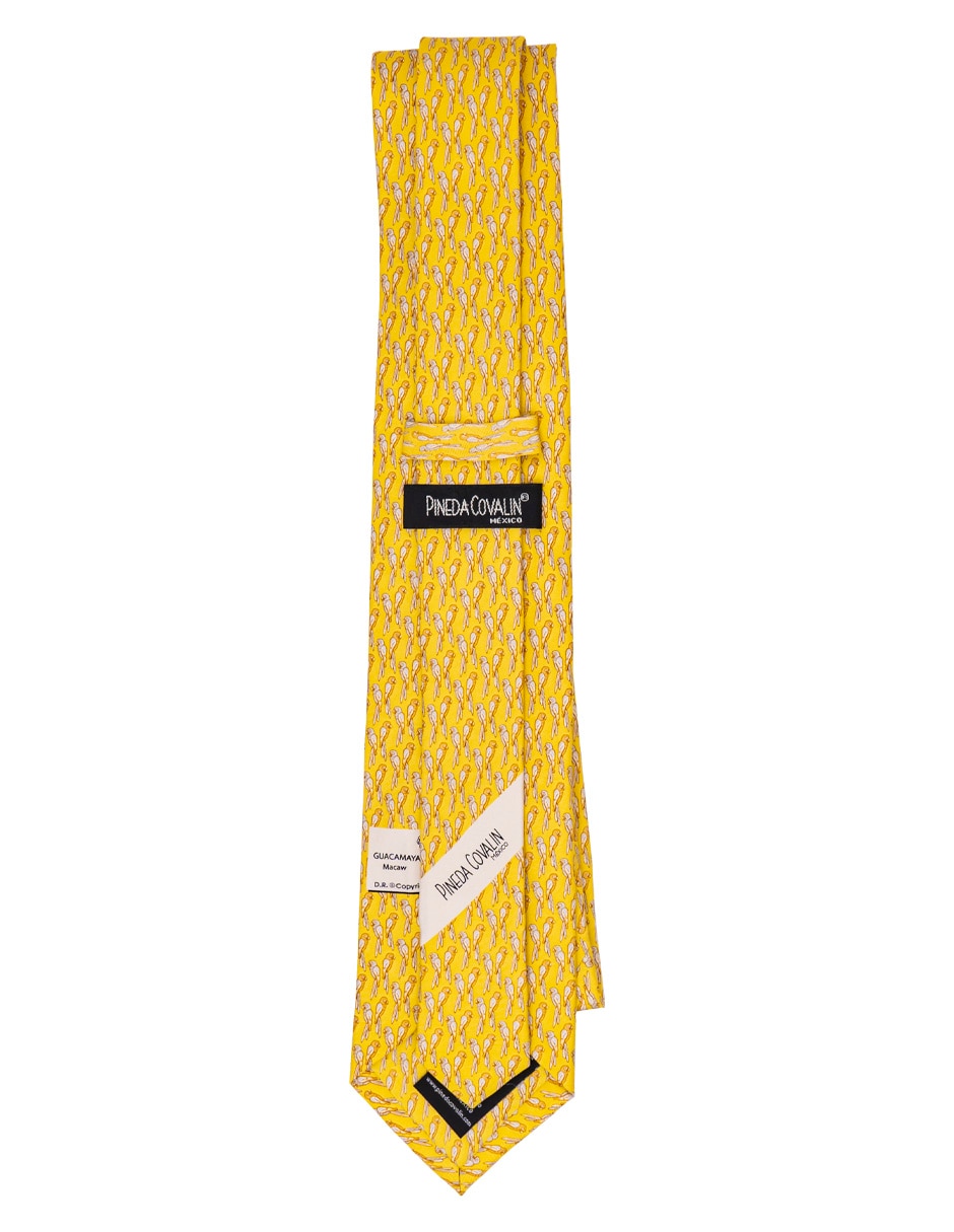 Corbata regular de seda estampado para hombre