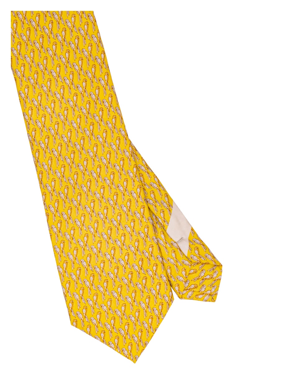Corbata regular de seda estampado para hombre