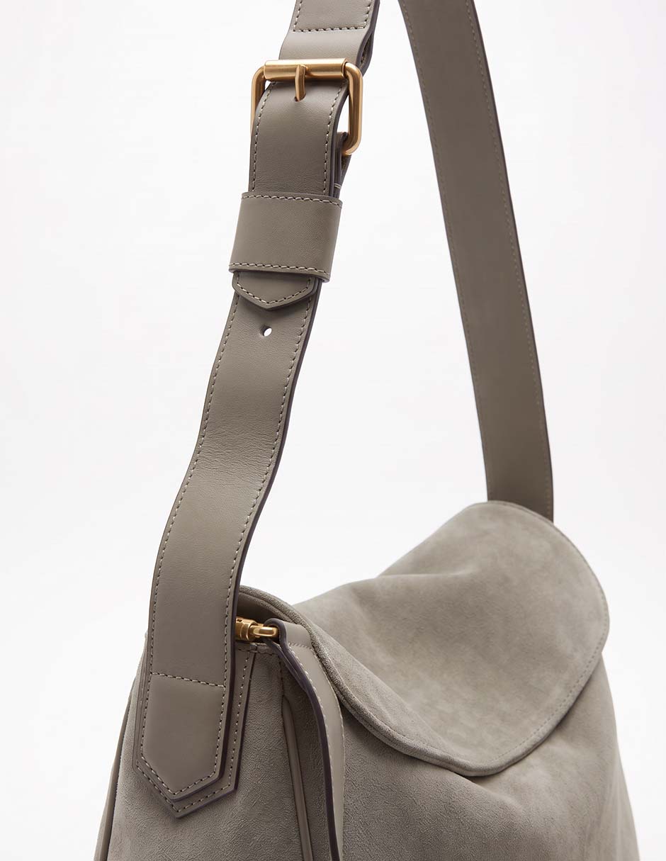 Bolsa hobo Leaf Big de piel para mujer 3