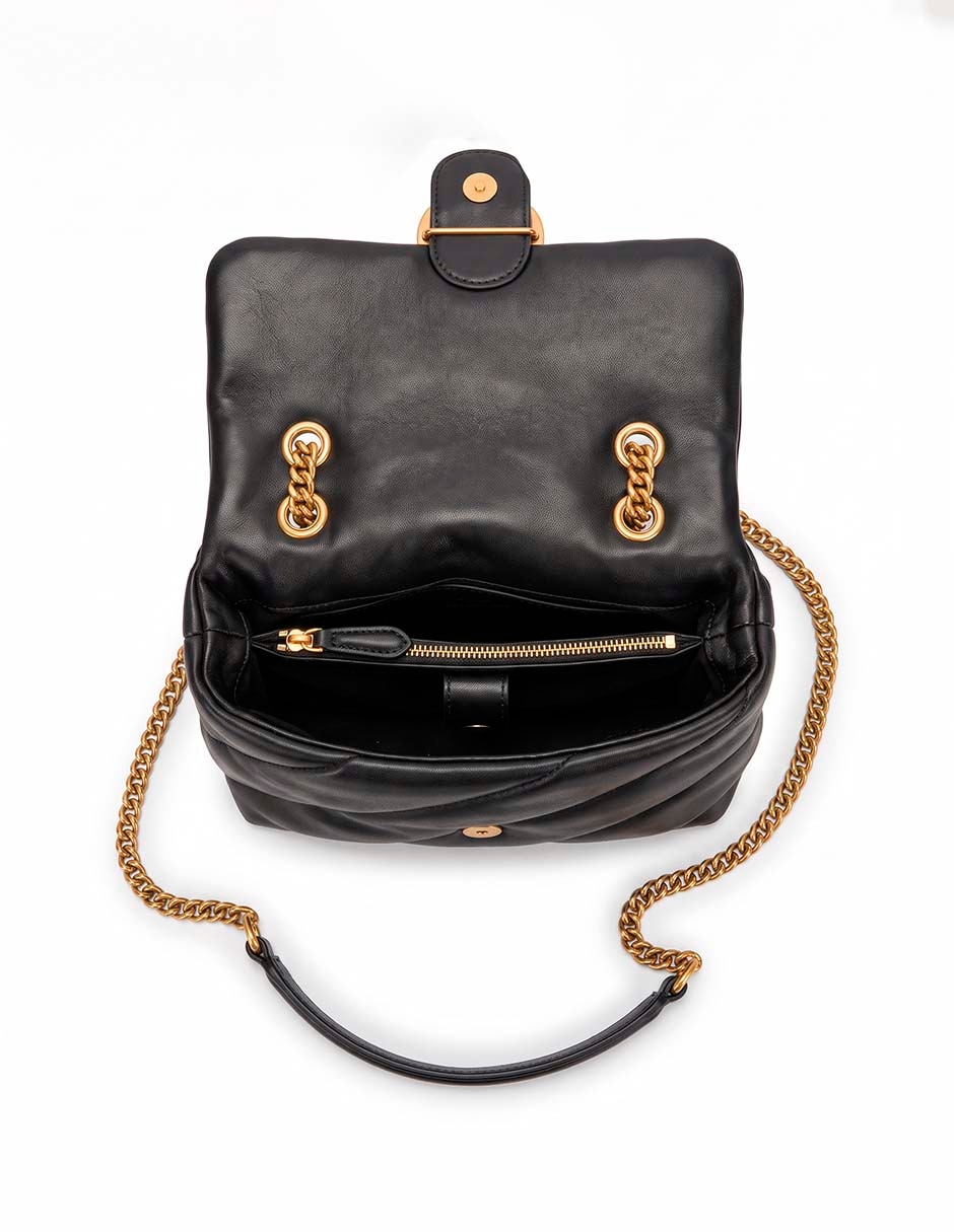 Bolsa bandolera Love Mini Puff de piel para mujer 2