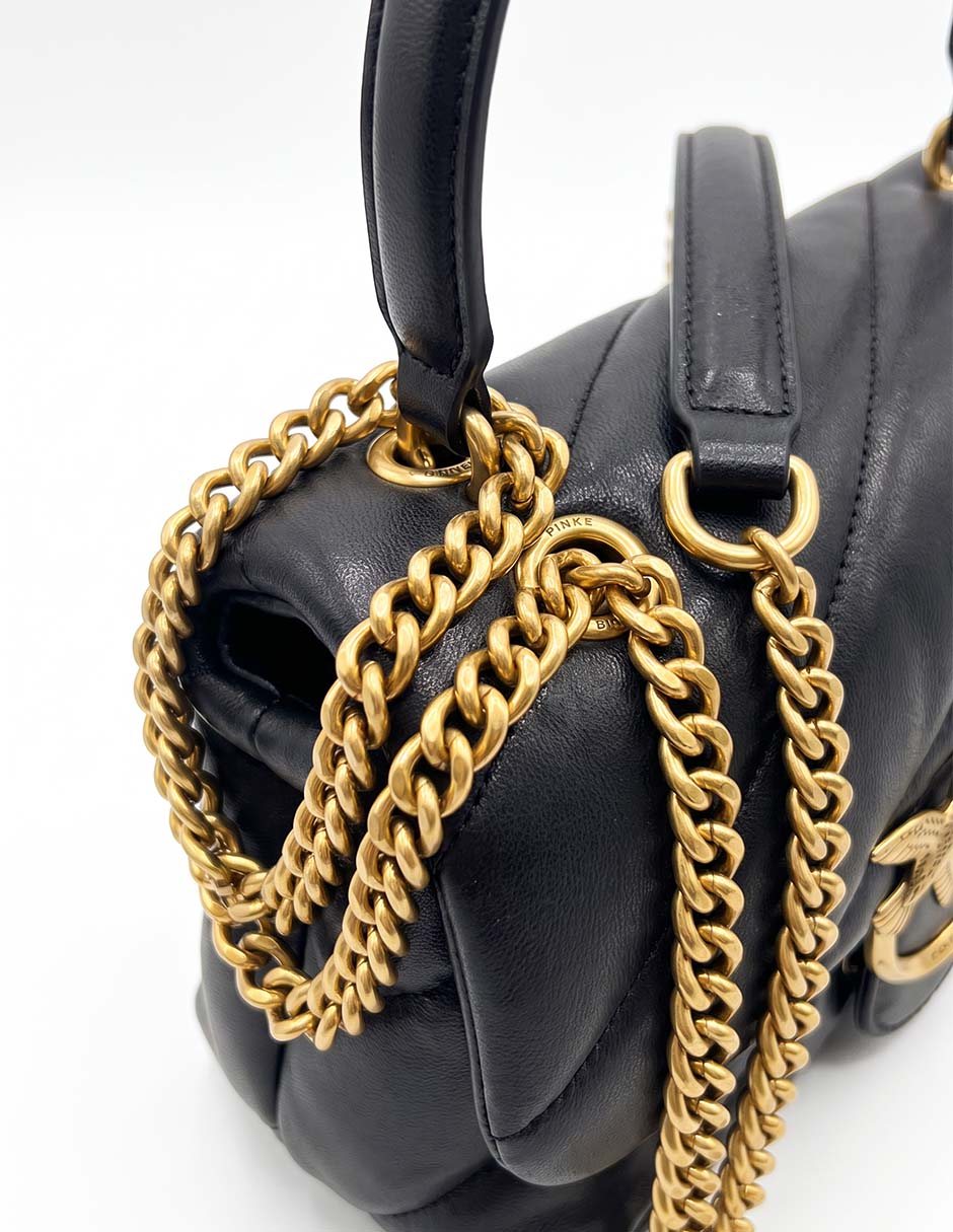 Bolsa bandolera Love Mini Puff de piel para mujer 3