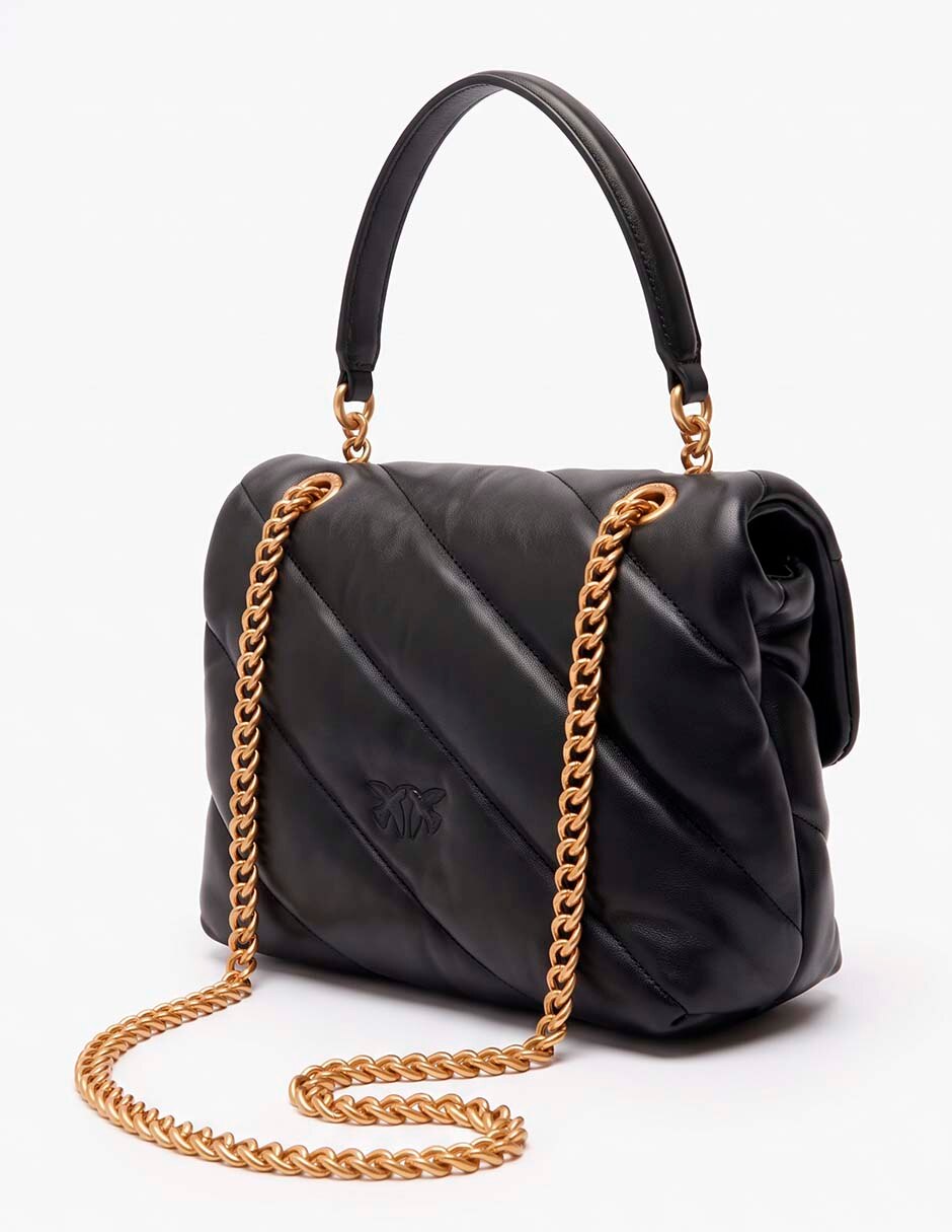 Bolsa bandolera Love Mini Puff de piel para mujer 5