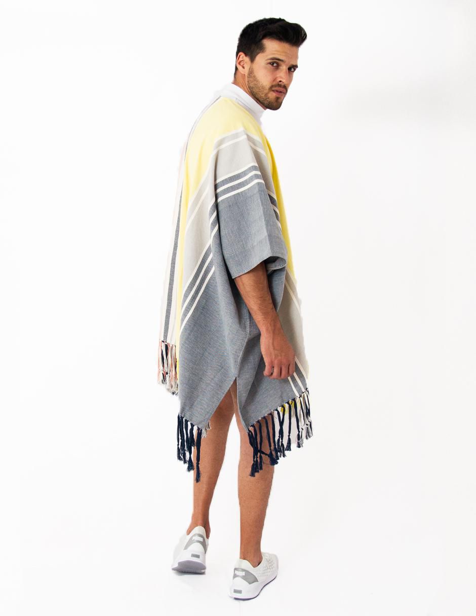 Poncho de algodón para hombre