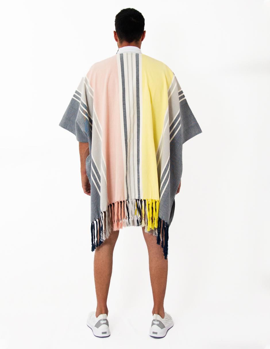 Poncho de algodón para hombre
