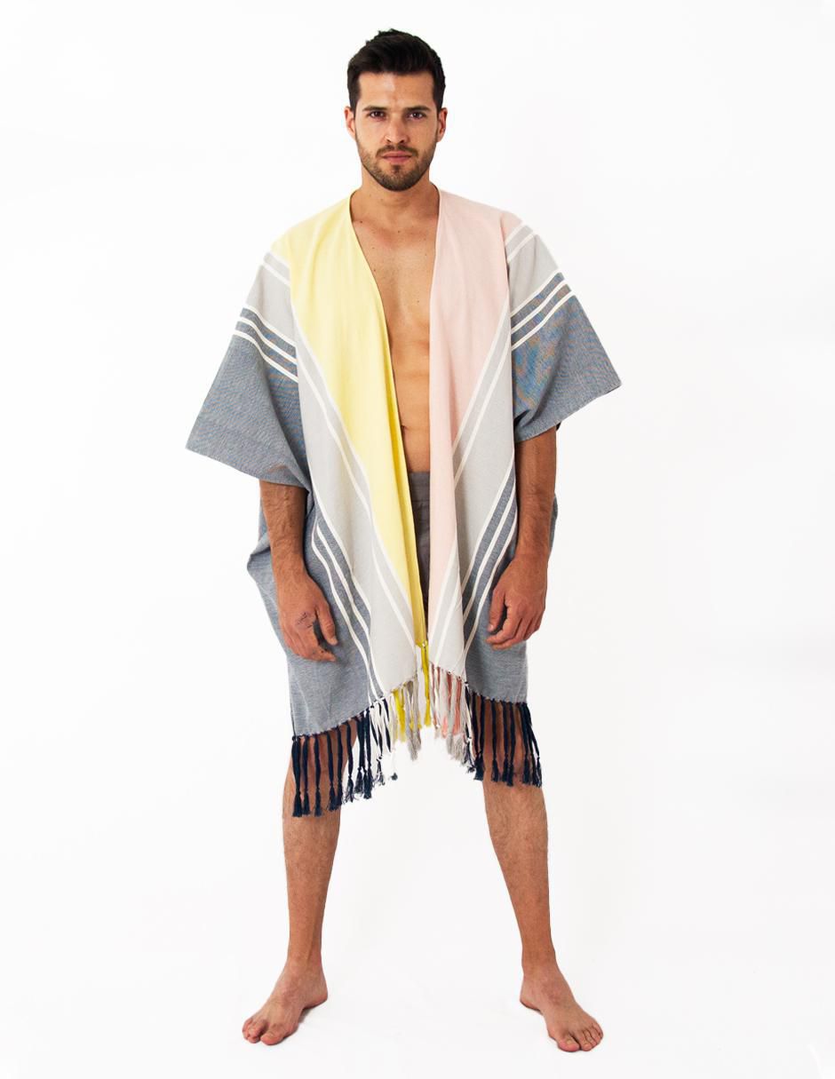 Poncho de algodón para hombre