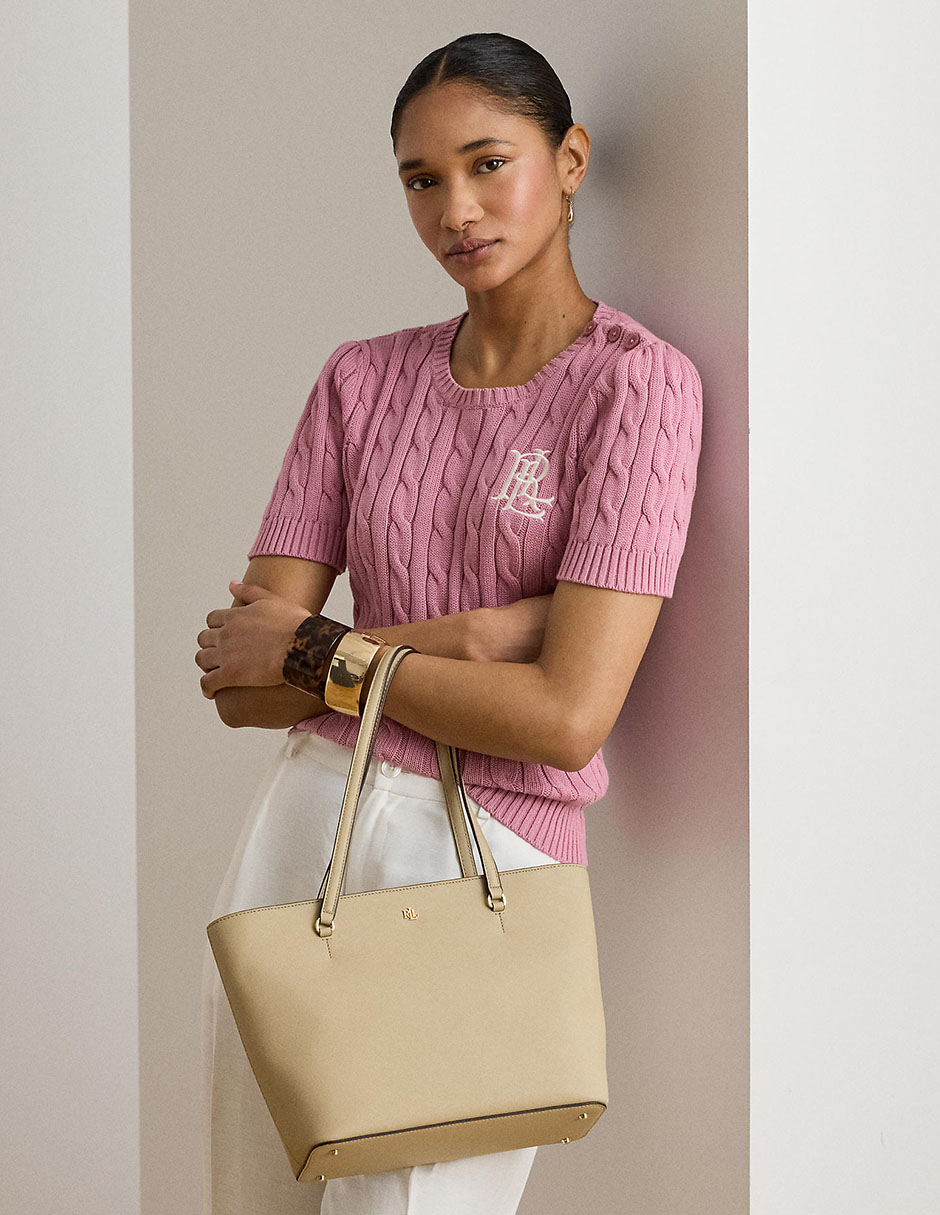 TOTE LAUREN RALPH LAUREN, BEIGE