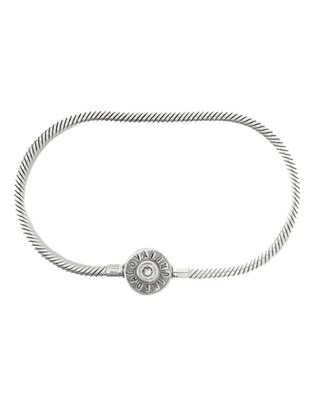 Pulsera de plata con zirconia P 925 acabado liso