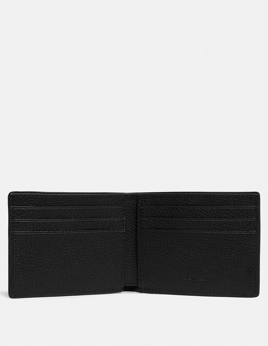 Cartera Signature Pebble Leather para hombre