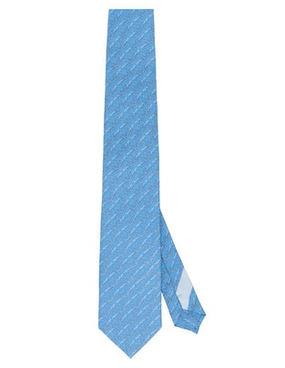 Corbata regular de seda estampado para hombre