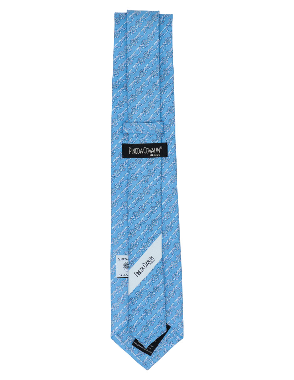 Corbata regular de seda estampado para hombre