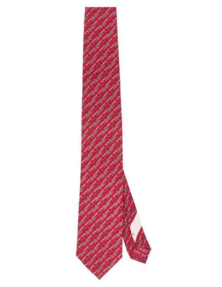 Corbata regular de seda estampado para hombre