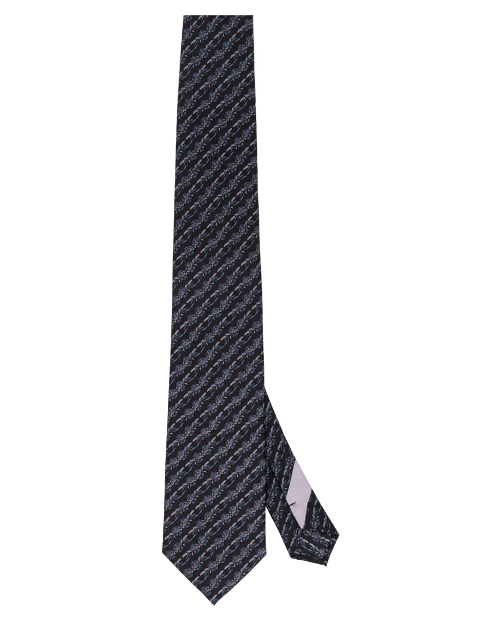 Corbata pineda covalin regular de seda estampado gráfico para hombre