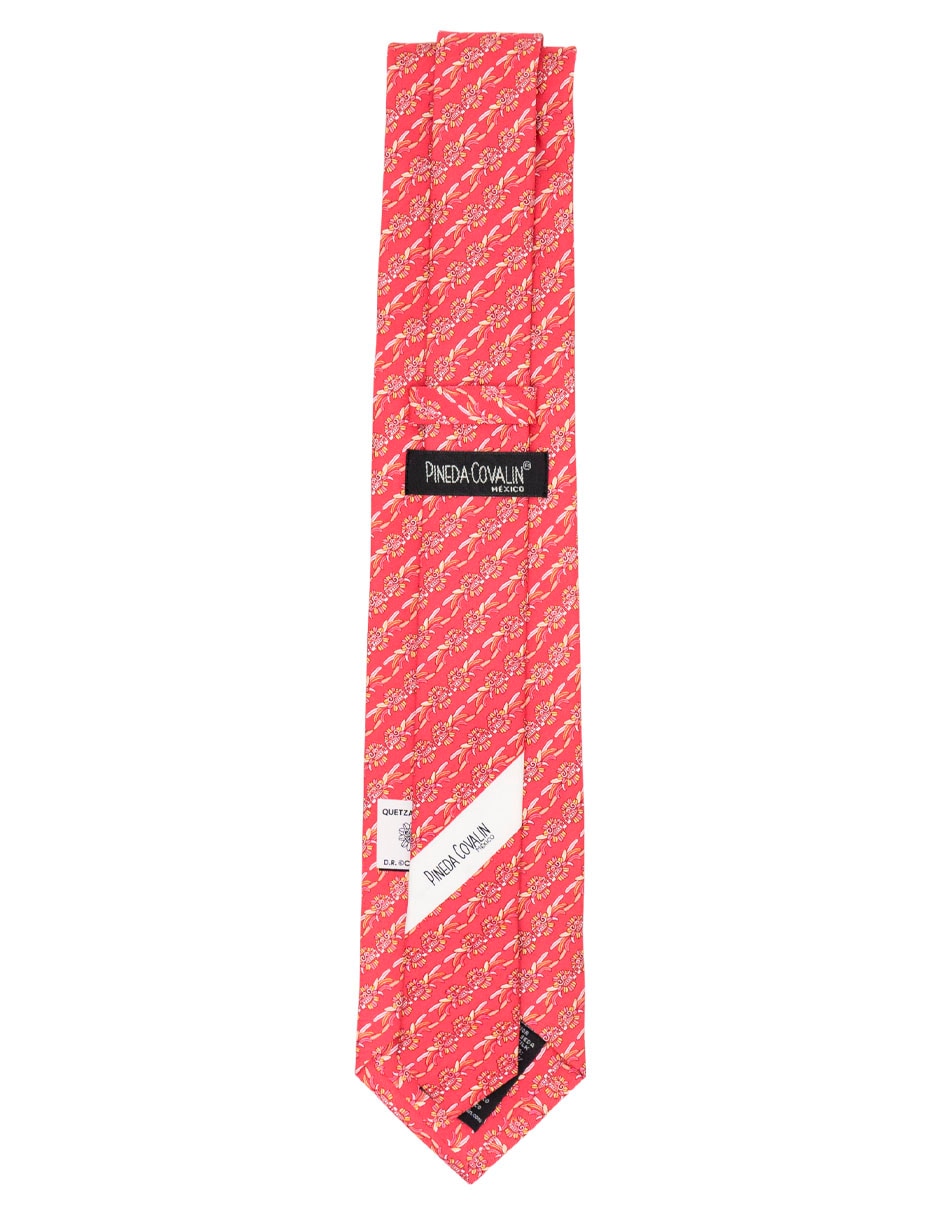 Corbata regular de seda estampado para hombre